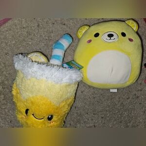 Squishmallows And Squishables Lemomade Themed Plush Lot